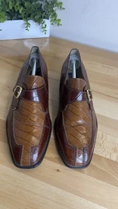 Giorgio Brutini Brown Genuine Leather Monk Strap Mens Sz 11.5 M Shoes Career - Picture 1 of 13