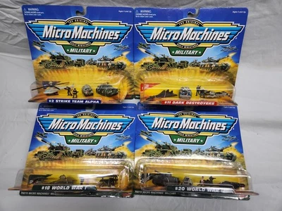 Micro Máquinas Militares Lote de 4 Destructores Oscuros Segunda Guerra Mundial Equipo de Ataque Alpha Foto 1 de 4