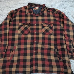 Vintage Field & Stream Jacket Mens 4XL Plaid Shacket Pockets Button Up Chore  - Picture 1 of 14