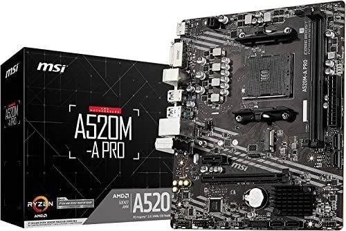 Placa Base MSI A520M-A PRO Compatible Micro ATX con AMD A520 MB5136 Japón - Imagen 1 de 4
