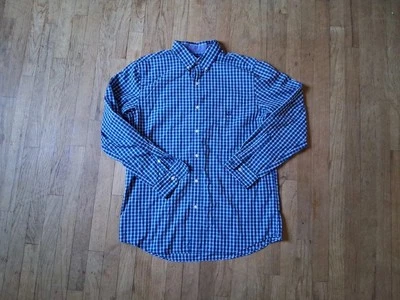 Chaps Easy Care Blue Plais Shirt Long Sleeve Mens Size Large - Image 1 of 4