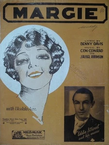 Vintage Sheet Music 1920 Margie - Eddie Stroud and his music - Picture 1 of 2