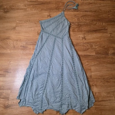 Maxi Vestido Free People Bella Azul Boho Un Hombro - Talla S Foto 1 de 4