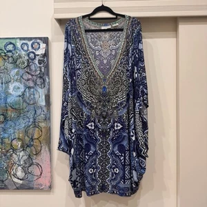 Camilla Talla Única Kaftán Bajo La Medina Luna Ala de Murciélago Mini Kaftan - Imagen 1 de 11
