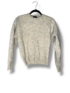 Robinson's Vintage 100% Lana Shetland Cuello Redondo Suéter Gris Claro/Avena Talla M - Imagen 1 de 3