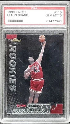 Topps Finest Rookies 1999-00 marca Elton #110 PSA 10 GEM MT novato radiocontrol Foto 1 de 3