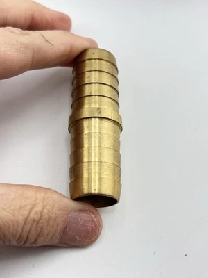Brass Barb Hose Splicer Mender Straight Fitting Air Water Oil Gas - Image 1 of 4