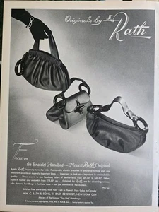 1945 Damen Originals By Rath Armband Handtasche Geldbeutel Vintage Mode Werbung - Bild 1 von 1