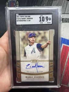 RANDY JOHNSON 2021 TOPPS TIER ONE BASEBALL #TIA-RJ AUTO /50 SGC 9/10 - Picture 1 of 2