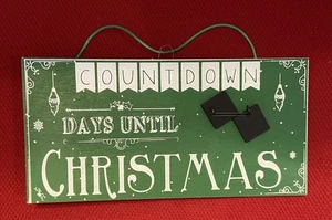 Green Countdown To Christmas Plaque. - Picture 1 of 5