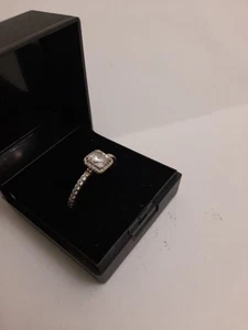 Pandora Ring, White Stone. S925 Ale - Picture 1 of 5