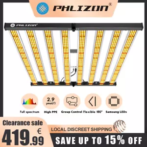 PHLIZON FD6500 Espectro Completo LED Luz de Crecimiento Comercial 640W Lámpara Regulable Interior - Imagen 1 de 12