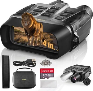 PINTY Night Vision Goggles, 4K UHD Digital Vision Scope with 5X Zoom 5000 MAH. - Picture 1 of 8