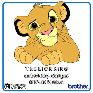 The Lion King: 33 embroidery designs (PES, HUS files)