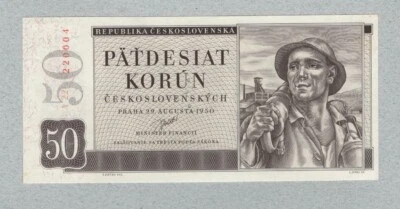 Czechoslovakia 50 Korun 1950, P71S, UNC, SPECIMEN. - Image 1 of 2