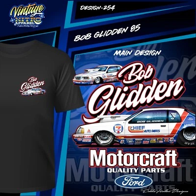 复古 Bob Glidden Racing T 恤 (254) — 第 1/3 张图片
