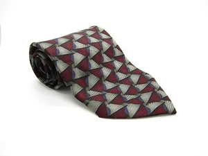Corbata de seda multicolor con patrón geométrico VERSINI hecha en Corea - Imagen 1 de 2