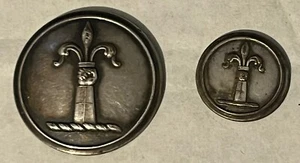 Antique Collectors Pair Nelson Family Crest Livery Buttons 25mm & 16mm - Picture 1 of 2