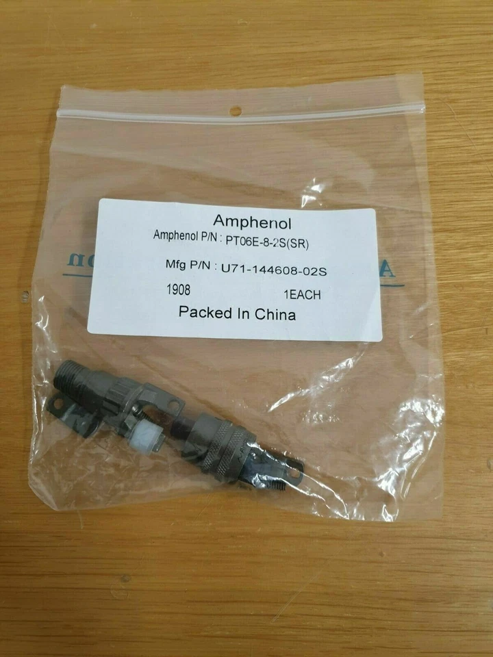 Amphenol PT06E-8-2S(SR) 2 Positionen Rundsteckverbinder Stecker Flanschdose UR - Bild 1 von 2