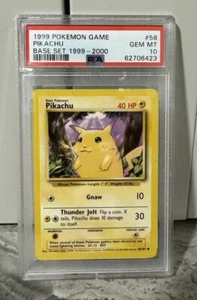 1999-2000 Pokémon Base Set 4th Print Pikachu 58/102 PSA 10 Gem Mint - Picture 1 of 2