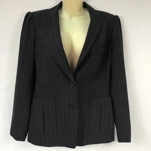 ANNE KLEIN SUIT Karriere Arbeit Blazer Jacke schwarz rot Streifen Damengröße 10 - Bild 1 von 7