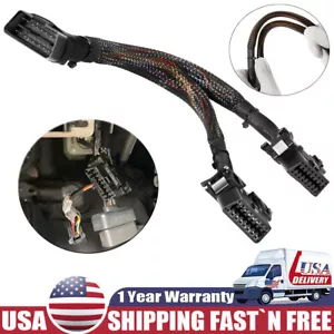 30CM OBD2 Splitter Extension Y Cable 16 Pin Male to Dual Female Adapter 1ft - Picture 1 of 14
