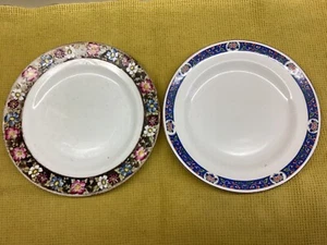 VINTAGE ZWEI TELLER KÖNIGINNEN PORZELLAN G&W KRONE G V - Bild 1 von 4