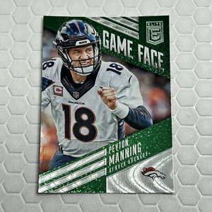 Inserto facial de juego Peyton Manning 2016 Panini Donruss Elite Denver Broncos - Imagen 1 de 4