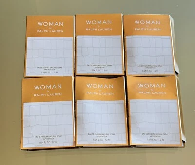 6 PIEZAS Ralph Lauren MUJER Eau De Parfum Spray Vial 0.04oz / 1.2ml Cada Muestra Sh Foto 1 de 2