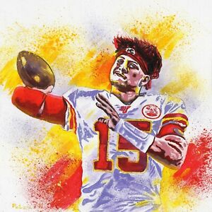 Patrick Mahomes NFL Chiefs QB Football Original Acrylic Painting Art By Artist