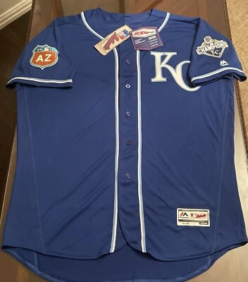Rare Kansas City Royals Authentic On-Field Majestic ST ‘16 Jersey 52/2XL 2015 WS - Image 1 of 4