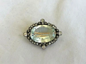 19th Century Victorian Aquamarine Brooch - Picture 1 of 2