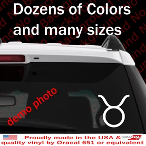 Taurus Zodiac Horoscope Symbol Sign Vinyl Decal for Yeti Car Window Bumper - Picture 1 of 10