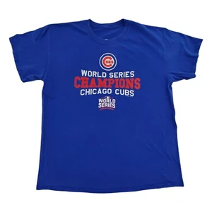 Chicago Cubs World Series Champions 2016 T-Shirt Size Large Blue MLB Tee - Picture 1 of 10
