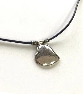 SILPADA Silber Herz & Leder Halskette ~ You’ve Got Heart ~ Neu mit Etikett ~ N3235 ~ NEU - Bild 1 von 2