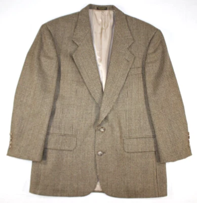 Oscar De La Renta Blazer Men's 40 S 100% Wool Sport Coat Jacket Brown Nailshead - Image 1 of 4