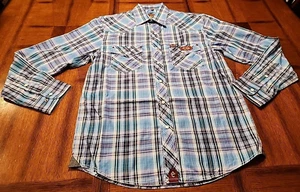 RAFTER C/RED DIRT HERRENHEMD WESTERN PEARL DRUCKKNOPF BLAU KARIERT LS NEU MIT ETIKETT GRÖSSE MED NEU MIT ETIKETT - Bild 1 von 16