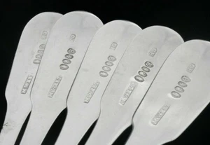 5 antike irische Sterling Silber Teelöffel Christopher Eades DUBLIN 1825 - Bild 1 von 11