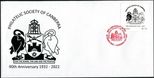 2022 Australia Canberra Stamp Show 90th Anniversary Of Philatelic Society Cover - Bild 1 von 1