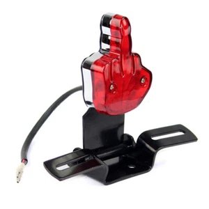 Red Car Motorcycle Middle Finger LED Rear Stop Strobe Tail Brake Light Dirt Bike - Picture 1 of 5