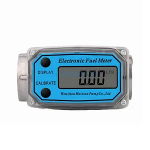 1" BSPT Female Digital Turbine Flow Meter Gauge Water Diesel Fuel Gasoline - Picture 1 of 3