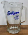 Vintage Holland Dairy Indiana Glass Milk Water Pitcher