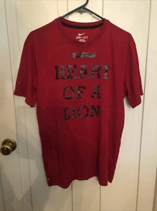 Nike Dri Fit NBA Lebron James Heart of a Lion Red T Shirt Men's Medium - Bild 1 von 3