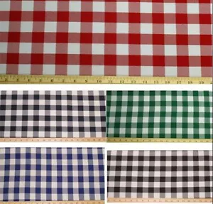 Mantel a cuadros de tela a cuadros de 60" de ancho de búfalo de gingham 3 colores - Imagen 1 de 7
