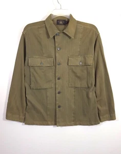 Sobrecamisa RRL Ralph Lauren inspirada en el ejército sarga espiga para hombre talla S - Imagen 1 de 20