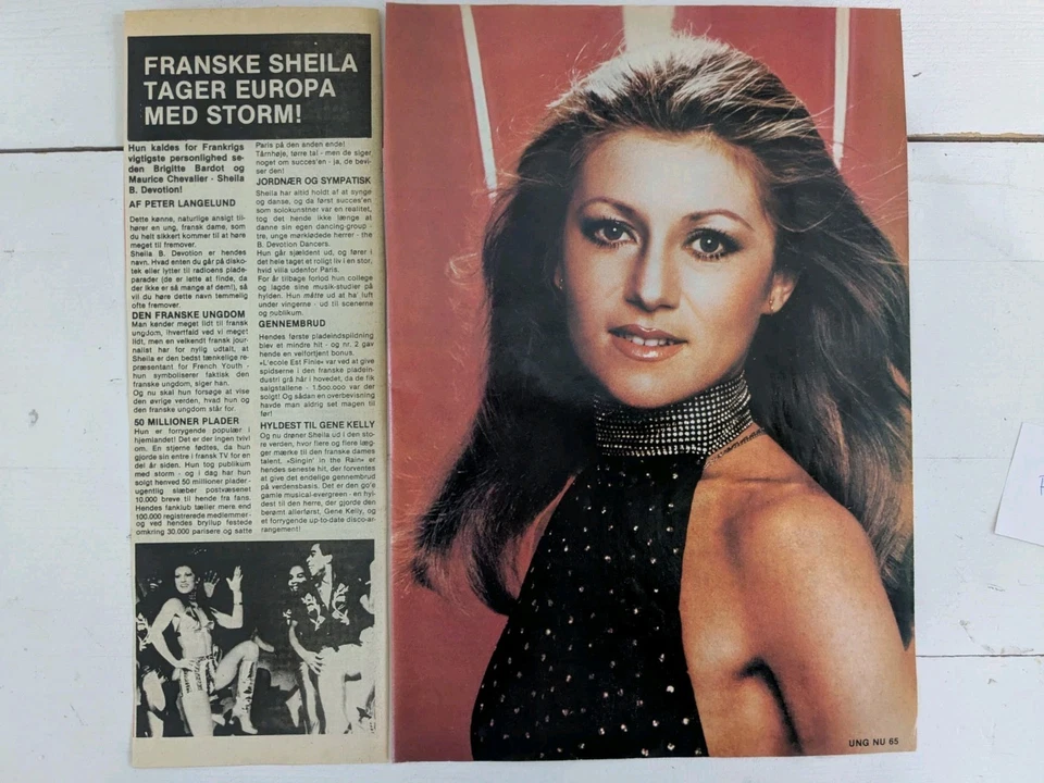 SHEILA B DEVOTION 1978 Rare Danish Clipping Article F277 - Image 1 of 1