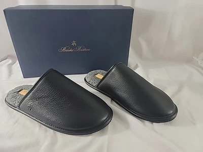Brooks Brothers Sz 11 EU 44  -Henri Mule Slippers -Black -NEW IN BOX & FREE SHIP - Image 1 of 4