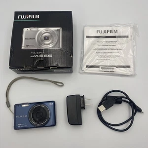 FUJIFILM FinePix JX665 16.2MP Digital Camera – Blue – Tested - See Description - Picture 1 of 24
