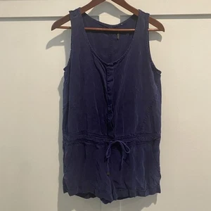 YFB Young Fabulous and Broke Romper Womens Size XS Blue Tencel Shorts Jumpsuit - Picture 1 of 12