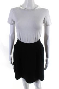 Marc By Marc Jacobs Womens Pleated A-Line Back Zipped Short Skirt Black Size 8 - Picture 1 of 6